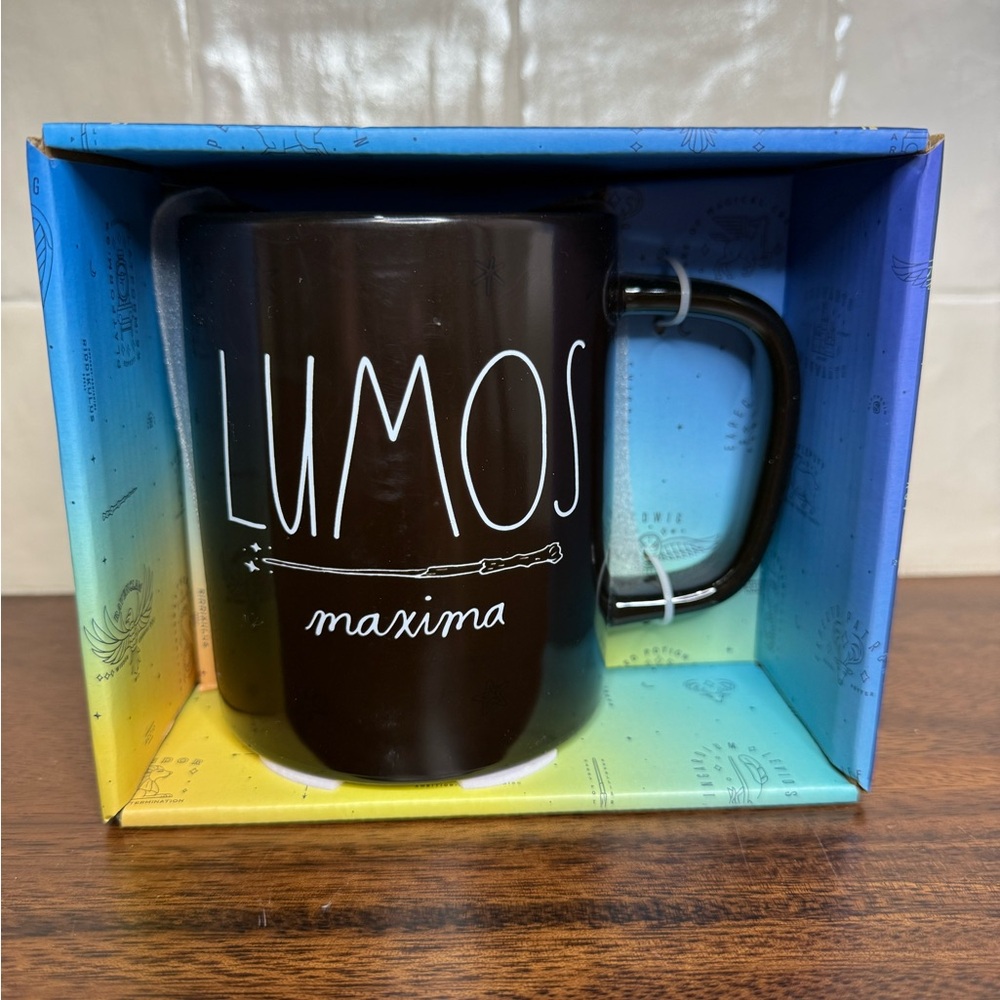 Rae Dunn Harry Potter Double Sided Color Changing "Lumos Maxima" mug NIB